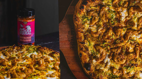 Cluck & Squeal New Orleans BBQ Shrimp Pizza