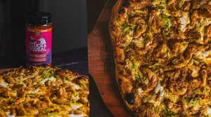 Cluck & Squeal New Orleans BBQ Shrimp Pizza - Cluck & Squeal Seasonings and BBQ Rubs.