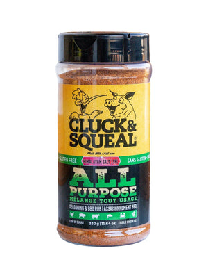 Cluck & Squeal All Purpose Seasoning & BBQ Rub, gluten-free, low sugar, with Himalayan salt