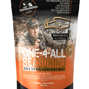 Pigman ONE-4-ALL Seasoning & BBQ Rub - Hamburger & Sausage Mix - Cluck & Squeal Seasonings and BBQ Rubs.